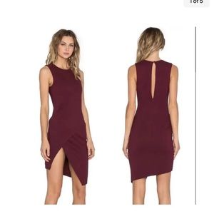 NWT Revolve Blaque Label Asymmetrical Mini Dress Wine Size Medium M BRAND NEW!!